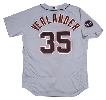 2017 Justin Verlander Final Game Used Detroit Tigers Road Jersey Photo Matched To 12 Games (MLB Authenticated, Sports Investors & MEARS A10)